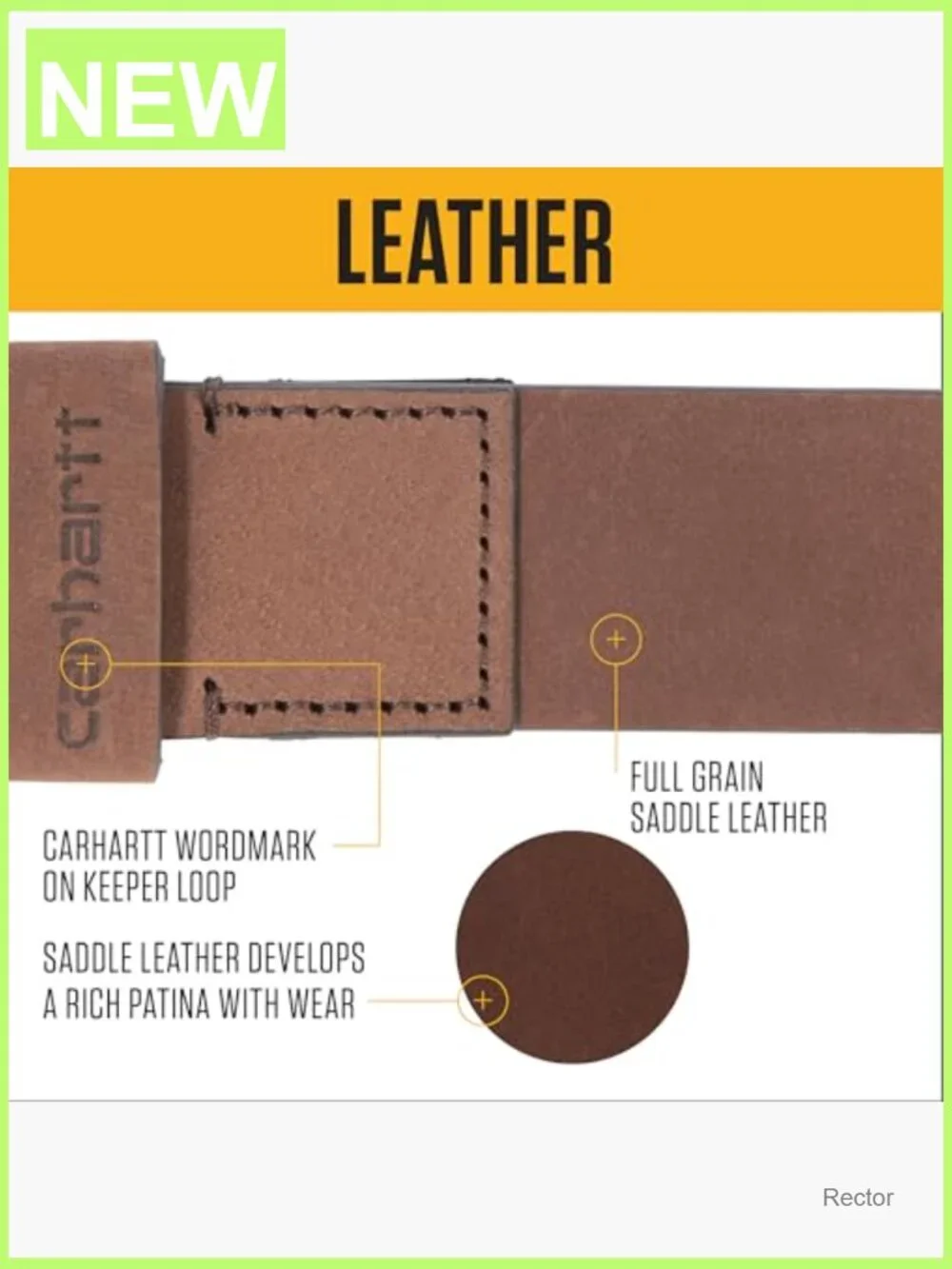 Full Grain Leather Belt with Harness Buckle 1.5